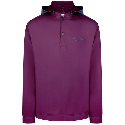 Stone Island Marina Polo Hooded Sweatshirt - Purple