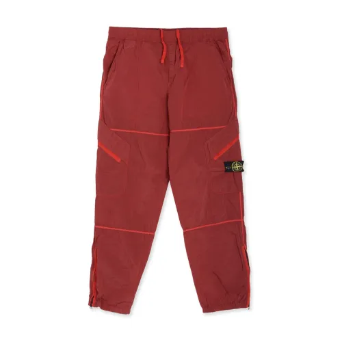 Stone Island , Nylon Metal Cuffed Pants ,Red male, Sizes: