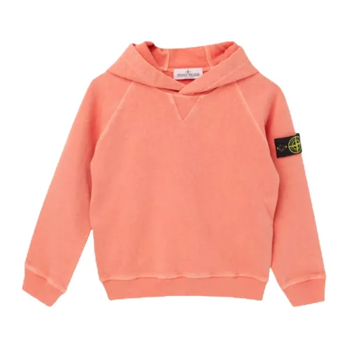 Stone Island , Orange Sweaters with Logo ,Orange male, Sizes: