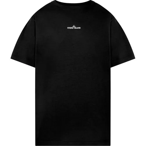 STONE ISLAND Paint 1 Short Sleeved T Shirt - Black