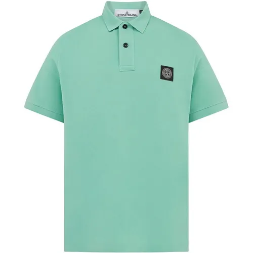 Stone Island Plain Polo T-Shirt - Green