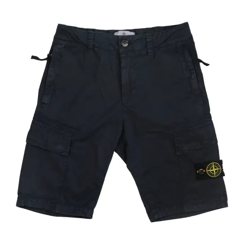 Stone Island , Pocket Bermuda Shorts ,Blue male, Sizes: