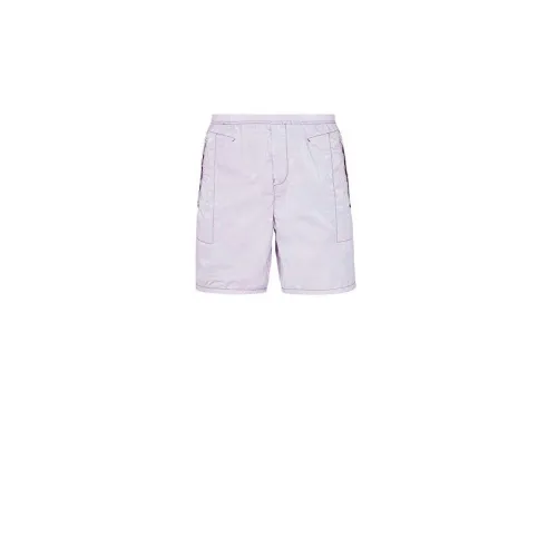 Stone Island , Prismatico Bermuda Shorts ,White male, Sizes: