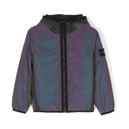 Stone Island , Reflective Musk Puffer Jacket ,Purple male, Sizes: