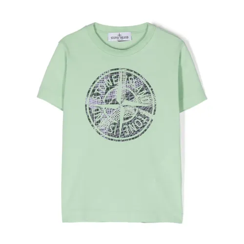 Stone Island , Rosa Venti Male T-Shirt ,Green male, Sizes: