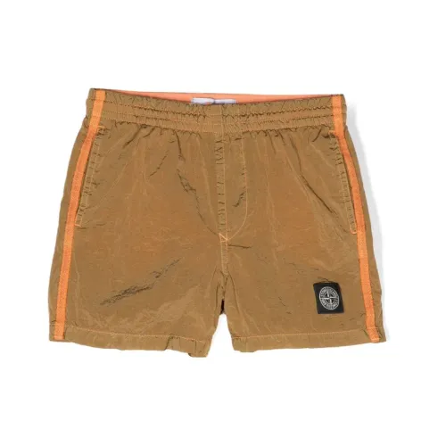 Stone Island , Stone Island Kids Sea clothing Orange ,Orange male, Sizes: