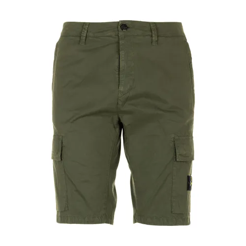 Stone Island , Stone Island Shorts Green ,Green male, Sizes: