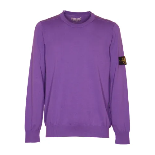 Stone Island , Stone Island Sweaters ,Purple male, Sizes: