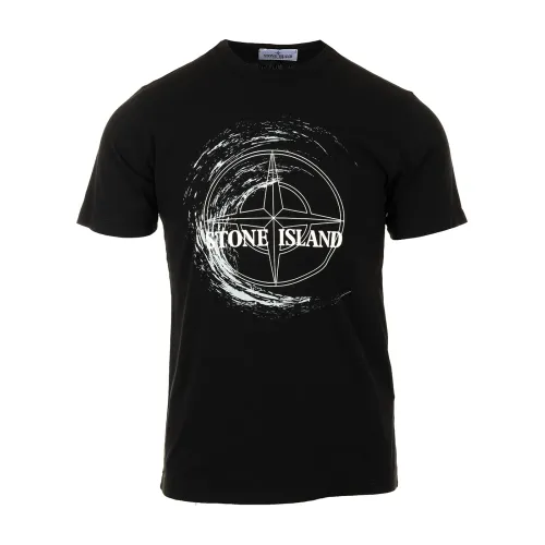 Stone Island , Stone Island T-shirts and Polos Black ,Black male, Sizes: