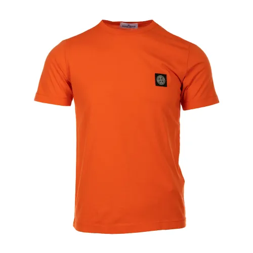 Stone Island , Stone Island T-shirts and Polos ,Orange male, Sizes:
