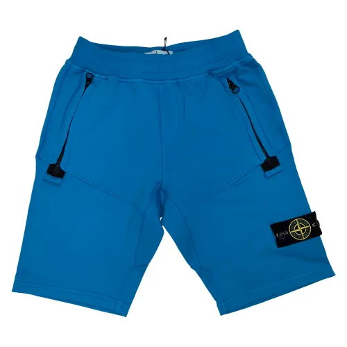 Stone Island , Stretch Bermuda Shorts for Boys ,Blue male, Sizes: