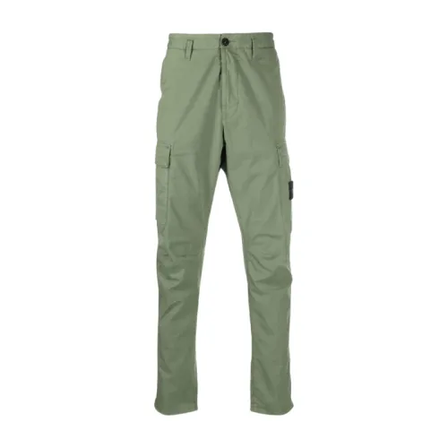 Stone Island , Stretch Cargo Chino Pants in Supima® Cotton ,Green male, Sizes: