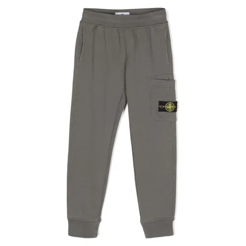 Stone Island , Stylish GreySweatpants for Boys ,Gray male, Sizes: