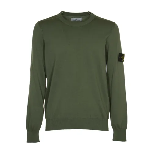 Stone Island , Stylish Sweaters ,Green male, Sizes: