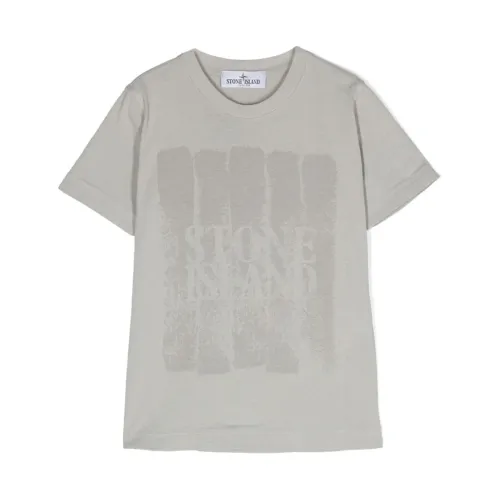 Stone Island , T-Shirts ,Gray male, Sizes: