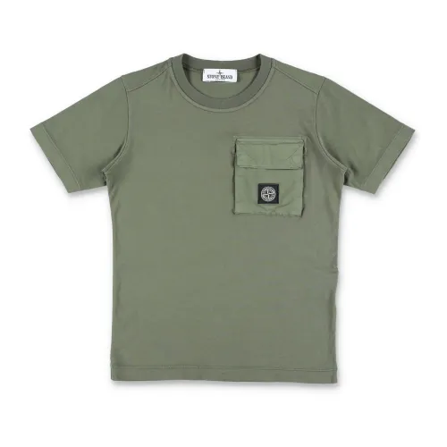 Stone Island , T-Shirts ,Green male, Sizes: