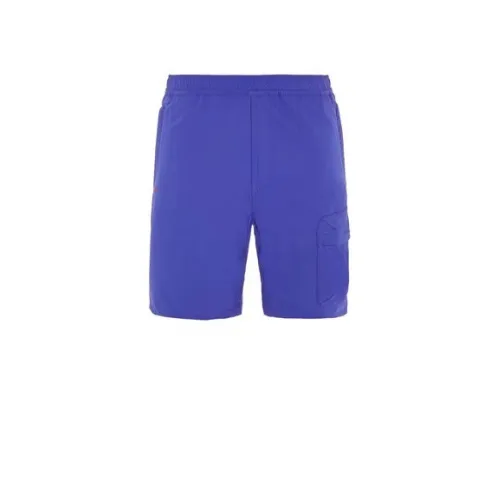 Stone Island , Ultramarine Blue Stretchylon Shorts ,Blue male, Sizes: