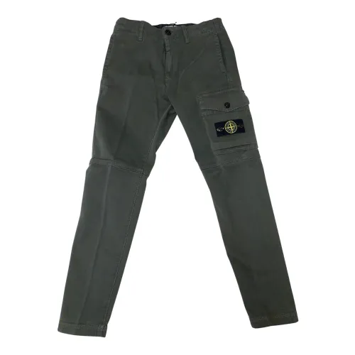Stone Island , Vintage Style Trousers ,Green male, Sizes: