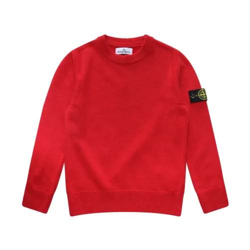Stone Island , Wool Cashmere Neckround Male ,Red male, Sizes: