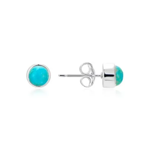 Storie December Birthstone Crystal Earrings - Silver