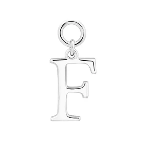 Storie Silver Letter F Pendant Charm - 925 Silver