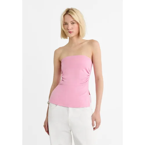 Stradivarius Bandeau top with side vents  Pastel pink