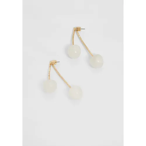 Stradivarius Cherry earrings  White M