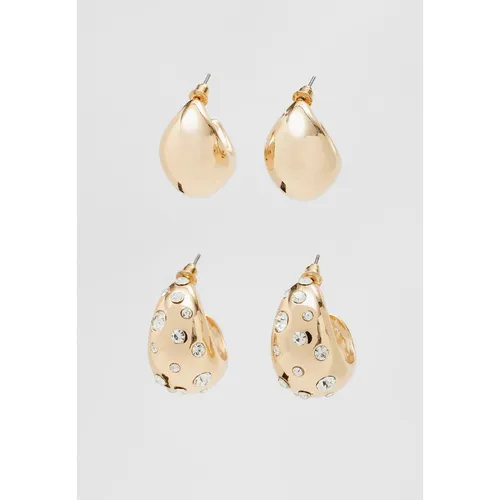 Stradivarius Set of 2 pairs of stone earrings  Gold M