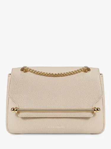Strathberry East/West Chain Strap Mini Leather Cross Body Bag - Oat - Female