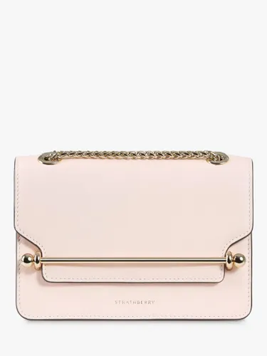 Strathberry East/West Mini Leather Cross Body Bag - Soft Pink - Female