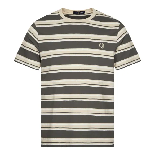 Stripe T-shirt - Field Green/Oatmeal