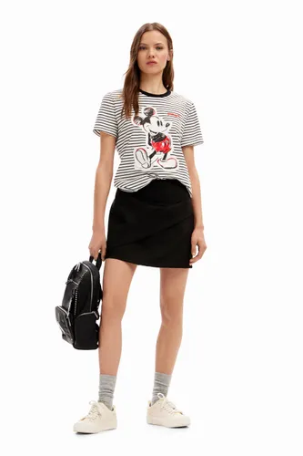 Striped Mickey Mouse T-shirt - WHITE - L