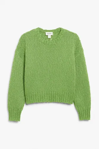 Structured knit sweater - Green