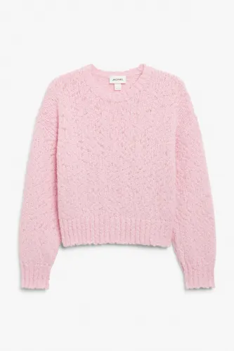 Structured knit sweater - Pink