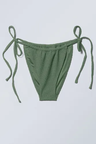 Structured Tie Bikini Bottom - Green