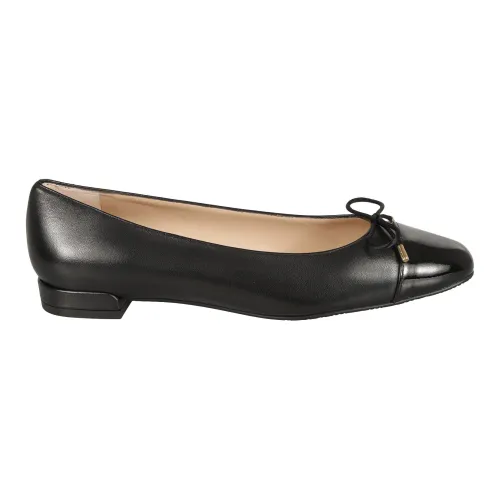 Stuart Weitzman , Black Ballerina Shoes Almond Toe Bow ,Black female, Sizes: