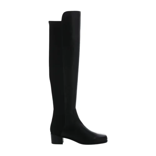 Stuart Weitzman , Black Leather Over-Knee Boots ,Black female, Sizes: