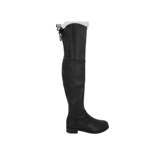 Stuart Weitzman , Black Stretch Leather Boots ,Black female, Sizes: