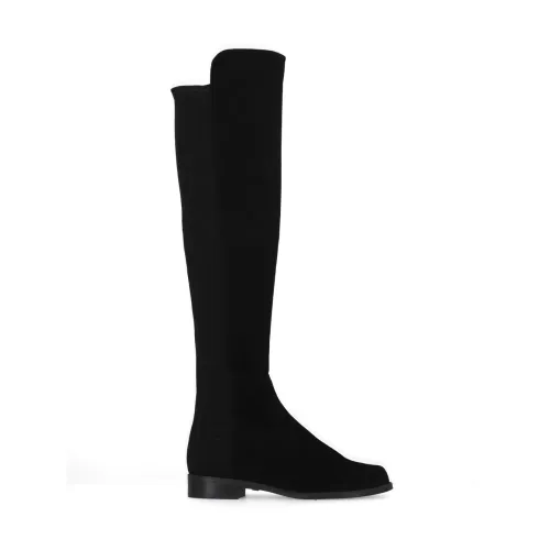 Stuart Weitzman , Black Suede Leather Boots for Women ,Black female, Sizes: