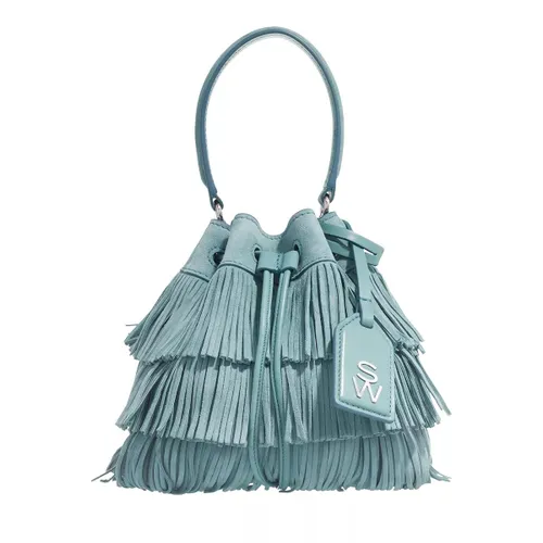 Stuart Weitzman Bucket Bags - Rae Fringe Mini Bucket Bag - blue - Bucket Bags for ladies