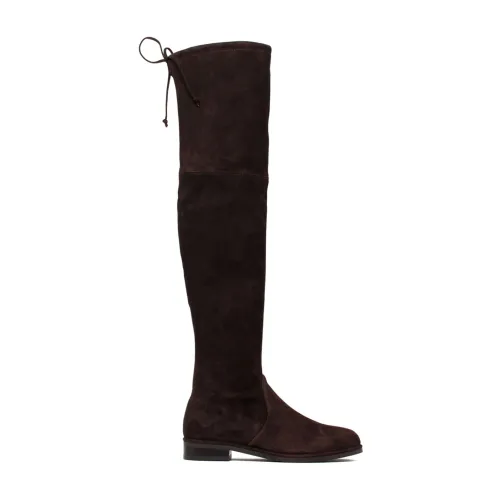 Stuart Weitzman , Ebony Leather Lowland Boots ,Black female, Sizes: