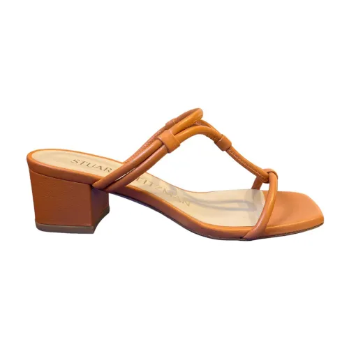Stuart Weitzman , Elevate Your Shoe Wardrobe with High Heel Sandals ,Brown female, Sizes: