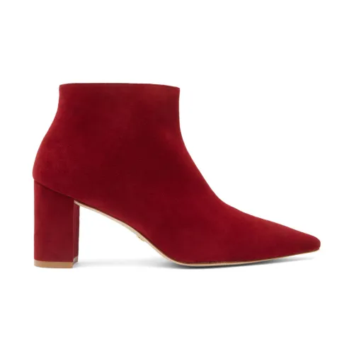 Stuart Weitzman , Elevate Your Style with Stuart 75 Zip Bootie ,Red female, Sizes: