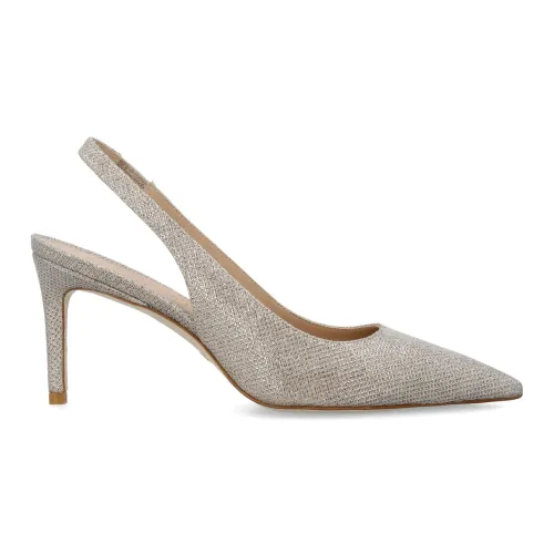 Stuart Weitzman , Glitter Slingback Pump Heels ,Gray female, Sizes: