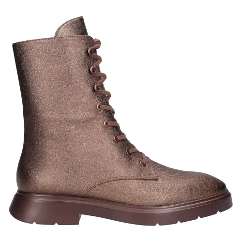 Stuart Weitzman , Mckenzee Leather Ankle Boots ,Brown female, Sizes: