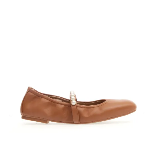 Stuart Weitzman , Womens Shoes Ballerinas Cuoio Ss24 ,Brown female, Sizes: