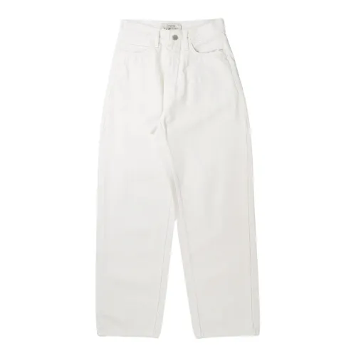 Studio Nicholson , Boyfriend pantalone in denim in bianco sporco ,White female, Sizes: