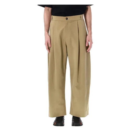 Studio Nicholson , Mens Clothing Trousers Tan Ss24 ,Beige male, Sizes: