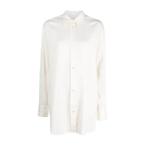 Studio Nicholson , Santos White Shirt - Button Closure, Long Sleeves ,White female, Sizes: