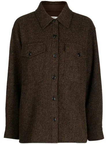 STUDIO TOMBOY wool-blend shirt jacket - Brown